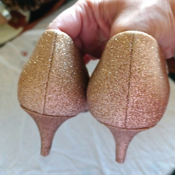 Fioni Gold Sparkling Fioni Stiletto Pumps, Gold, 7.5 - Picture 5 of 7